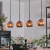 Ripoll hanging light, globe light, pendant light coppery, 4-light sources