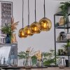 Ripoll hanging light, globe light, pendant light gold, 4-light sources