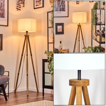 Soungou floor lamp Dark wood, black, 1-light source