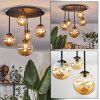 Chehalis ceiling light, globe light 42.5 cm Amber, 5-light sources