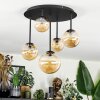 Chehalis ceiling light, globe light 42.5 cm Amber, 5-light sources
