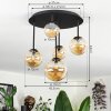 Chehalis ceiling light, globe light 42.5 cm Amber, 5-light sources