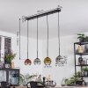 Ripoll hanging light, globe light, pendant light gold, clear, coppery, Smoke-coloured, 4-light sources