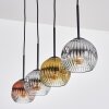 Ripoll hanging light, globe light, pendant light gold, clear, coppery, Smoke-coloured, 4-light sources