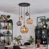 Ripoll hanging light, globe light, Cluster pendant lamp Amber, Smoke-coloured, 5-light sources