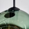 Ripoll hanging light, globe light, Cluster pendant lamp blue, green, coppery, 5-light sources