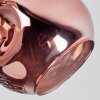 Ripoll ceiling light, globe light coppery, 3-light sources