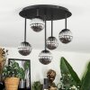 Chehalis ceiling light, globe light Smoke-coloured, 5-light sources
