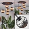 Chehalis ceiling light, globe light Smoke-coloured, 5-light sources