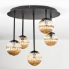 Chehalis ceiling light, globe light Amber, 5-light sources