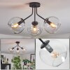 Koyoto ceiling light, globe light 42 cm clear, 3-light sources