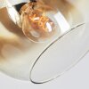 Koyoto ceiling light, globe light 42 cm gold, clear, 3-light sources