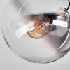 Gastor ceiling light, globe light 42 cm Amber, clear, Smoke-coloured, 3-light sources