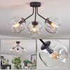 Ripoll ceiling light, globe light clear, 3-light sources
