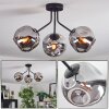 Ripoll ceiling light, globe light Smoke-coloured, 3-light sources