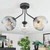 Ripoll ceiling light, globe light Amber, clear, Smoke-coloured, 3-light sources