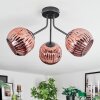 Ripoll ceiling light, globe light coppery, 3-light sources