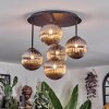 Chehalis ceiling light, globe light Smoke-coloured, 5-light sources