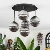 Chehalis ceiling light, globe light Smoke-coloured, 5-light sources