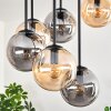 Gastor ceiling light, globe light Amber, Smoke-coloured, 9-light sources
