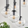 Gastor ceiling light, globe light clear, 9-light sources