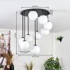 Gastor ceiling light, globe light white, 9-light sources