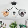 Ripoll ceiling light, globe light Amber, clear, Smoke-coloured, 3-light sources