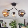 Ripoll ceiling light, globe light Amber, clear, Smoke-coloured, 3-light sources