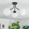 Gastor ceiling light, globe light white, 3-light sources
