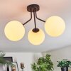 Gastor ceiling light, globe light white, 3-light sources