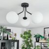 Gastor ceiling light, globe light white, 3-light sources