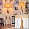 Soungou floor lamp Ecru, matt nickel, 1-light source