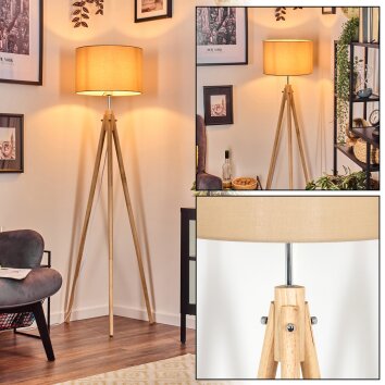 Soungou floor lamp chrome, Ecru, 1-light source