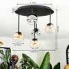 Chehalis ceiling light, globe light Amber, clear, Smoke-coloured, 5-light sources
