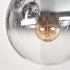 Gastor ceiling light, globe light clear, Smoke-coloured, 9-light sources