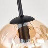 Gastor ceiling light, globe light Amber, clear, Smoke-coloured, 9-light sources
