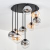 Gastor ceiling light, globe light Amber, clear, Smoke-coloured, 9-light sources