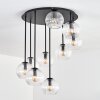 Koyoto ceiling light, globe light 57 cm clear, 9-light sources