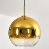 Koyoto hanging light, globe light, pendant light gold, black, 1-light source