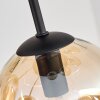 Koyoto ceiling light, globe light Amber, 9-light sources