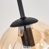 Gastor ceiling light, globe light Amber, clear, Smoke-coloured, 9-light sources