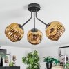 Ripoll ceiling light, globe light gold, 3-light sources