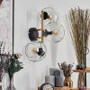 Ripoll globe light, wall light gold, black, 3-light sources