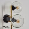 Ripoll globe light, wall light gold, black, 3-light sources