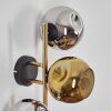 Ripoll globe light, wall light gold, black, 3-light sources
