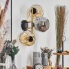 Ripoll globe light, wall light gold, black, 3-light sources