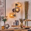 Ripoll globe light, wall light gold, black, 3-light sources