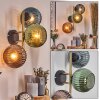 Koyoto globe light, wall light gold, black, 3-light sources