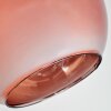Koyoto ceiling light, globe light 52 cm coppery, 5-light sources