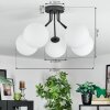Gastor ceiling light, globe light 52 cm white, 5-light sources